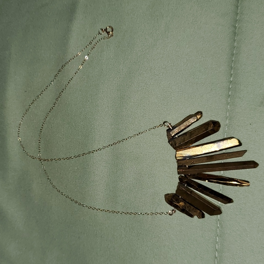 Golden spike warrior necklace